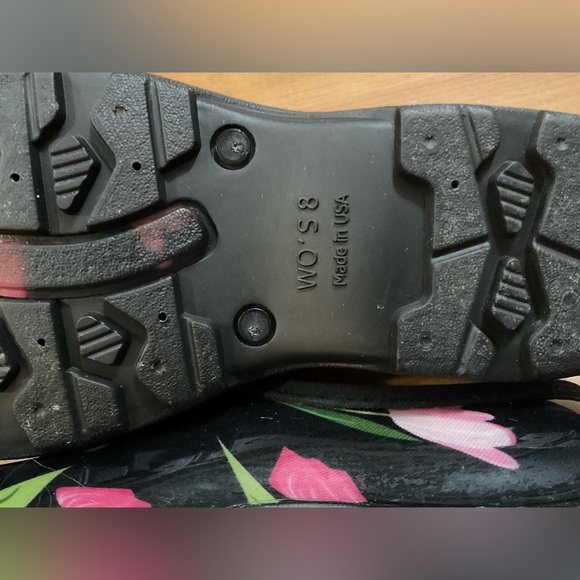 Sloggers:woman’s black n pink tulips gardening/outdoor shoes waterproof size 8.5 - Picture 6 of 8